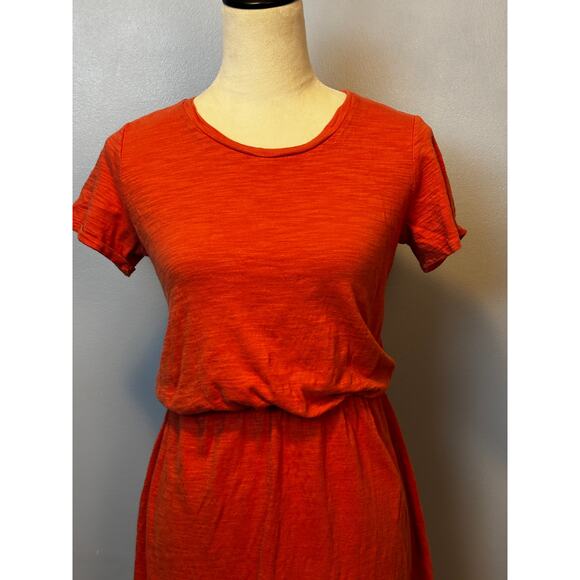 Old Navy Pull On T-Shirt Dress XS Peachy Brown Clay Casual Boho 100% Cotton - Picture 2 of 7